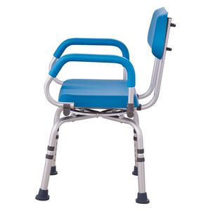 Sedia da Doccia Girevole Leggera con Braccioli Rotanti a 360 Gradi e Sedile Imbottito Antiscivolo per Vasca e Doccia - Product Image 4