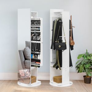 Armadio Portagioielli con Specchio a Figura Intera a 360 Gradi, Grande Capacità e Funzionalità di Stoccaggio Premium - Product Image 1