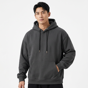 Sudadera con Capucha para Hombre, de Forro Polar, Poliéster/Algodón, 300g, Forro Sólido, Corte Holgado, para Invierno - Product Image 5