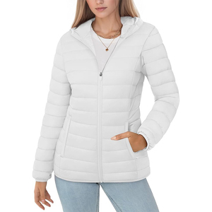 Women Long Sleeve Breathable Eco-Friendly Waterproof Canvas Puffer <b>Jackets</b> Hooded Wholesale Price Hot Selling New Design - Product Image 6
