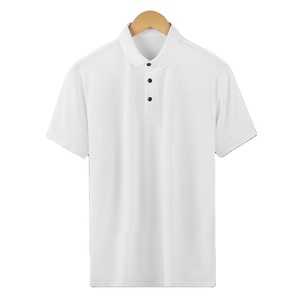 Camiseta polo de manga corta para hombre de mediana edad, de poliéster de secado rápido, con diseño de logotipo personalizado OEM bordado e impreso, para verano. - Product Image 1