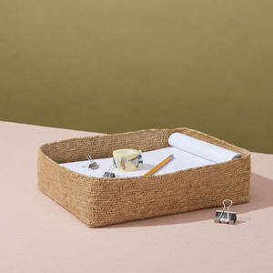 Bandeja de letras de cesta de algas marinas de decoración costera hecha a mano de Nueva York - Product Image 1