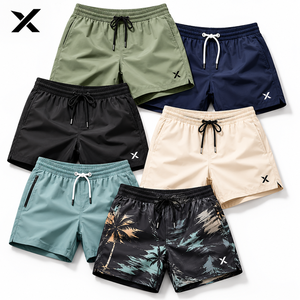 X Sports City <b>Men</b> Swim <b>Trunks</b> & Board Shorts Polyester & Spandex Elastic Waist Premium Beach Printed Designs Lightweight OEM/ODM - Product Image 2