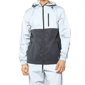 Conjunto de Chaqueta Cortavientos Informal con Capucha para Hombre, Traje Deportivo de Dos Piezas, Ligero, Impermeable, Transpirable, de Nailon de Alta Calidad - Product Image 5