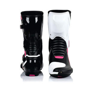 รองเท้าบูทขี่มอเตอร์ไซค์หนังไมโครไฟเบอร์รองเท้าแข่งรถมอเตอร์ไซค์ - Product Image 5