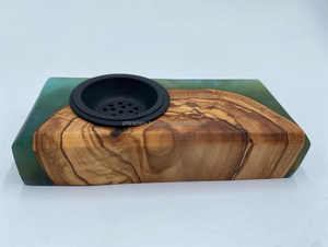 Brûleur à encens Royal Desert Barakah en résine époxy et bois d'acacia, support de luxe pour oud, cadeau arabe - Product Image 2