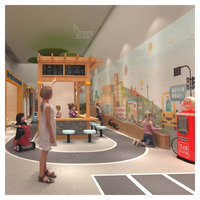 Casa de Juegos Personalizada de Ciudad de Simulación para Niños Pequeños, Equipo de Entretenimiento de Parque Infantil Interior para Área de Juegos de Rol