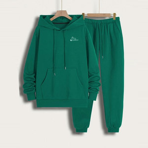 Conjunto deportivo de dos piezas de algodón y poliéster de talla grande, de la mejor calidad, en blanco, a la venta. - Product Image 1