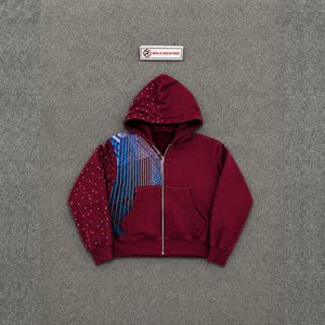 MAROON OVERSIZED ZIP HOODIE Winter 100% Cotton Breathable Acid Washed Solid Casual Style - Product Image 5