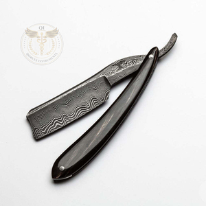Professional High Quality Stainless Steel <b>Plastic</b>/Wood Handle Men's Straight Razor Barber Salon Shaving Single <b>Edge</b> Customizable - Product Image 3