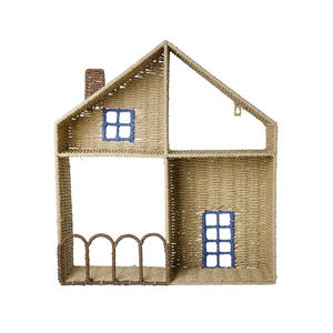 Étagère murale en corde de papier inspirée de Montessori, maison de poupée artisanale en osier pour une crèche ludique et une décoration de fêtes - Product Image 6