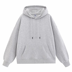 Sweat à capuche unisexe en molleton mélangé coton, coupe oversize, blocs de couleur contrastés, poche kangourou, poignets côtelés, style streetwear - Product Image 6