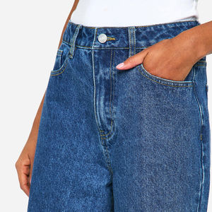 Jeans de Mezclilla Premium para Mujer, Estilo Urbano, con Bordado de Logotipo Personalizado, Servicio OEM, Moda Casual para Toda Temporada - Product Image 6