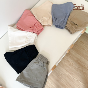 Shorts kaki unisexes pour enfants, garçons et filles, style coréen rayé, décontracté, doux et confortable, vêtement vietnamien de qualité supérieure, vente en gros - Product Image 1