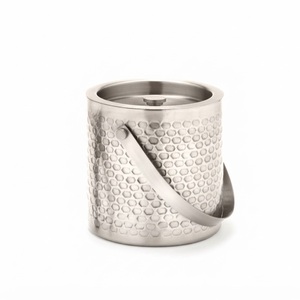 Seau à glace en acier inoxydable à double paroi avec poignées, seau à champagne et refroidisseur à vin à nervures ondulées pour hôtels, bars et événements - Product Image 6