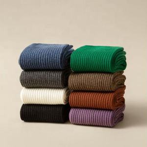 New Comfortable 100% Wool Breathable High Quality Black <b>White</b> Grey Brown Blue Purple Women Crew Dress <b>Socks</b> - Product Image 6