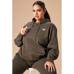 Ensemble de sweats à capuche oversize grande taille pour femme, style streetwear décontracté, fournisseur USA - Product Image 1