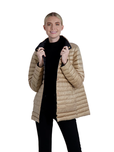 Winter 2026 Reversible Padded Bomber <b>Jacket</b> with Black and Gold Warm Puff Insulation - Product Image 3