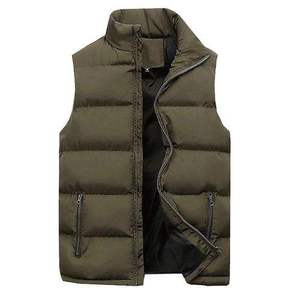 Gilet matelassé pour homme à marque privée, qualité supérieure, col montant, respirant, style sport, hiver, extérieur, sans manches, OEM - Product Image 1