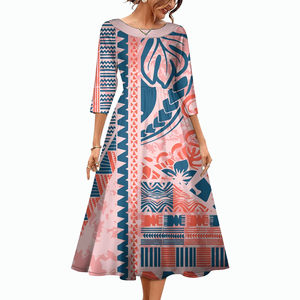 Vestidos Tapa Tradicionales Samoanos Polinesios con Estampado Tribal al por Mayor, Vestidos Personalizados para Mujer, Vestidos Sexys de Moda para Fiestas - Product Image 1