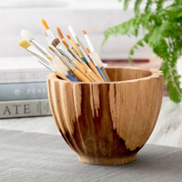 Grand bol en bois sculpté écologique pour les chips de fruits secs Table à café Présentoir de comptoir Bol à pop-corn réutilisable pour la décoration intérieure