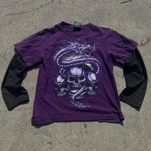 เสื้อยืดแขนยาวสองชั้นแบบยูนิเซ็กซ์สำหรับผู้ชาย ผ้าฝ้าย 100% ระบายอากาศได้ดี แห้งเร็ว เสื้อยืดแขนสองชั้น - Product Image 6