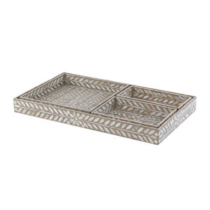 Juego de 4 bandejas de nácar para regalos, servicio de alimentos y decoración, se acepta OEM/ODM, hecho en Vietnam para venta al por mayor - Product Image 3