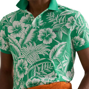 Camisa de malla tropical prémium personalizada para hombre, corte clásico, estampada, transpirable, de secado rápido, manga corta, informal, de punto, de peso medio - Product Image 5