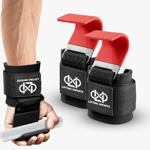 ตะขอเกี่ยวยกน้ำหนัก Power Grip สำหรับเดดลิฟท์ เพาะกาย เสริมสร้างความแข็งแรง อุปกรณ์ฟิตเนส - Product Image 1