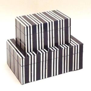 Wooden Decorative Indian Box Black Handmade <b>Jewellery</b> Caulfield Pin Stripe Bone Box Trending <b>Resin</b> and Wooden Accents - Product Image 4