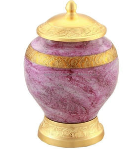 Urnes funéraires modernes en laiton tendance pour les cendres humaines, faites à la main, grandes urnes funéraires pour adultes, unisexe, décoration d'intérieur - Product Image 1