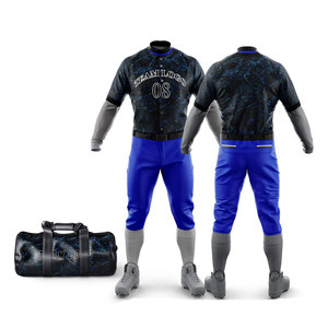 Conjunto Completo de Uniforme de Béisbol Personalizado Estilo Cyberpunk, 100% Poliéster, con Botones, Jersey, Pantalones, Bolsa de Deporte, Tallas Grandes - Product Image 3