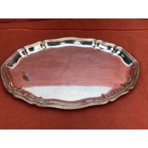 Assiettes ovales décoratives en laiton, compatibles lave-vaisselle, dernières créations personnalisées, assiettes argentées, prix de gros - Product Image 2