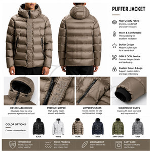 Chaqueta Acolchada para Hombre con Logotipo y Color Personalizados, Chaqueta de Plumón con Relleno de Burbujas, Material de Alta Calidad, Chaquetas de Burbujas para Hombre - Product Image 6