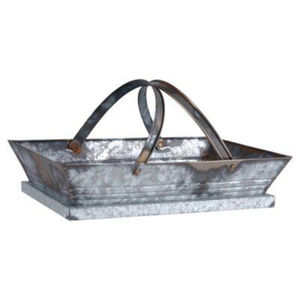 Bandeja ovalada de metal galvanizado de alta calidad con borde y asas en tono cobre, plato decorativo para decoración del hogar, cocina y fiestas. - Product Image 2