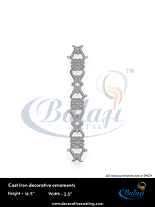 Pièces de portail industriel Balaji Metals, modèle BM-254, en fonte robuste, 2,5 po x 16,5 po, facilement assemblable, pour usage en parc - Product Image 3