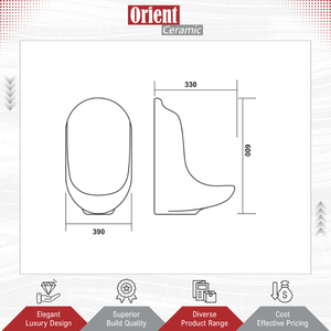 Urinarios de Cerámica Blanca de Alta Calidad para Montar en la Pared, para Uso en Hoteles y Restaurantes, Exportación al por Mayor - Product Image 2