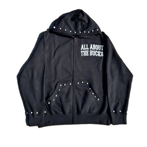 Sudadera con Capucha para Hombre, 450GSM, Invierno, con Cuentas y Pedrería, Diseño de Letras Personalizadas, 100% Algodón, Felpa, Lavado Ácido, Estilo Desgastado - Product Image 1