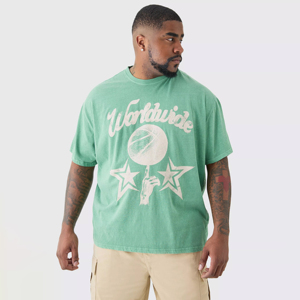2026 Custom <b>Vintage</b> Acid Wash Oversized Men's T-Shirt Heavyweight Knitted Graphic Digital Screen Printing New Style <b>Vintage</b> <b>Tee</b> - Product Image 1