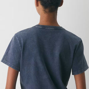 Vêtements décontractés pour l'été, col rond, avec logo personnalisé, service de conception OEM, prix bas, t-shirts pour femmes à manches courtes - Product Image 5