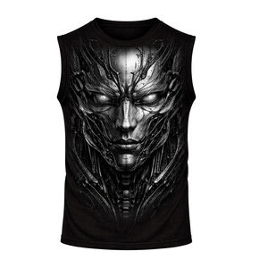 Camiseta sin Mangas Personalizada para Hombre, Suave y Transpirable, de Poliéster/Algodón, Diseñada para Entrenamientos en el Gimnasio, Cómoda - Product Image 4