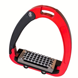 Étriers de cheval de qualité supérieure, plateforme large, antidérapants, confortables, soutien confortable pour la pratique de l'équitation, construction métallique durable - Product Image 4