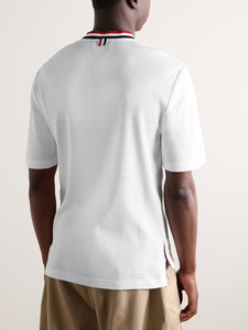 <b>Men's</b> Customizable Color Classic Neck 100%Cotton Knitted Formal Boxy T Shirt High Quality Printed Logo Oversized Sports Tops - Product Image 3