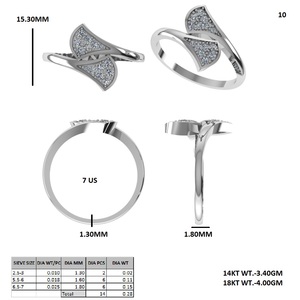 Bague en diamant pour femme, plaquée or, style pavé, bijoux de luxe, cadeau, à porter pour les occasions spéciales - Product Image 6