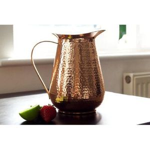 Ensemble de service en cuivre avec carafe en verre pour l'hôtellerie, pichet de service ayurvédique, export en gros, fabricant Inde - Product Image 5