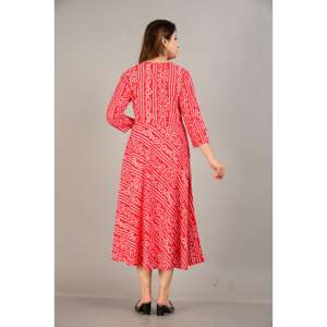 AARTI FASHION CASUAL SALWAR SUIT Silhouette ample Respirant Élément de mode simple Col bijou Manches trois quarts pour le quotidien - Product Image 3