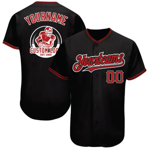 เสื้อเบสบอลวินเทจสีดำคุณภาพสูงสำหรับเด็ก ผ้าตาข่ายระบายอากาศดี ผู้ผลิตเสื้อเจอร์ซีย์สำหรับเด็ก ไซส์เยาวชน รับผลิตแบบ OEM - Product Image 2