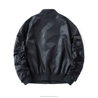 Noir jaune Satin Varsity hommes vestes Baseball Bomber collège mode plaine décontracté classique Vintage Moto Biker veste