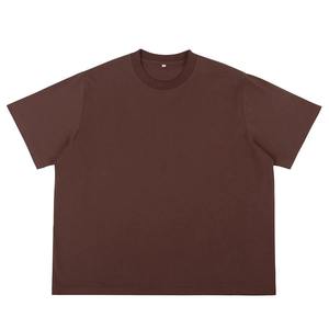 Custom High Quality <b>Men</b> O-Neck Plus Size Oversized Eco-Friendly <b>Fleece</b> T-<b>Shirt</b> Polyester/Cotton Heavyweight Luxury Drop Shoulder - Product Image 2
