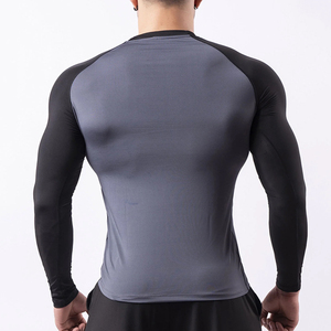 T-shirt de compression de sport personnalisé de qualité supérieure, séchage rapide, manches longues, pour hommes - Product Image 3